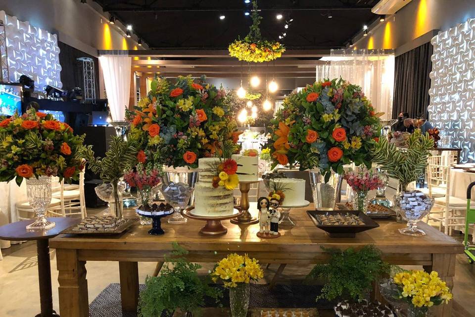 Mesa completa de casamento