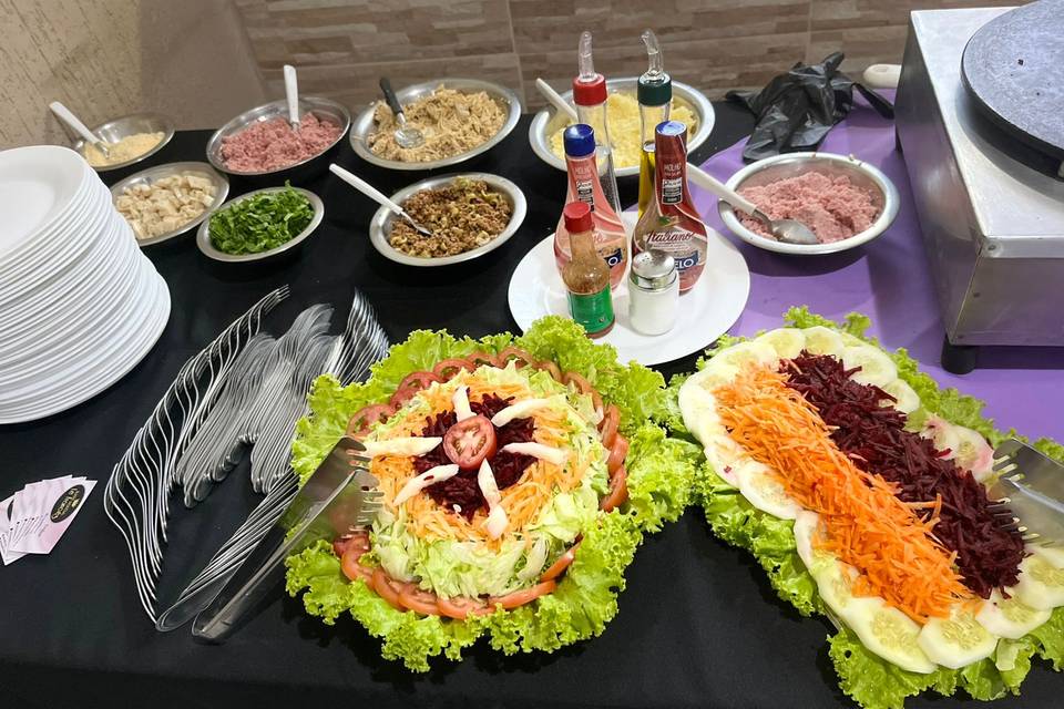 Recheios de Crepe e Salada