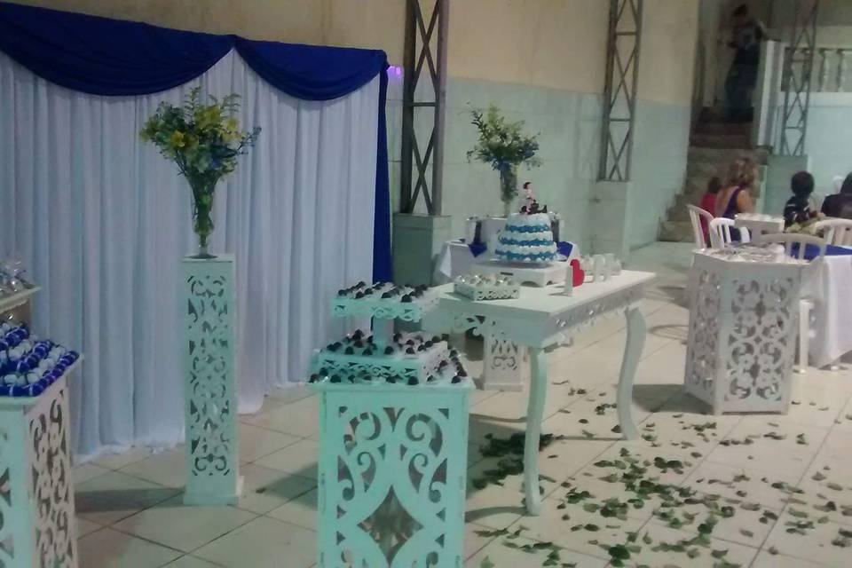 Decoração feita pela equipe