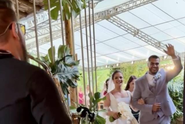 Recepção noivos sax e banda
