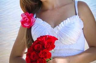 Noiva e bouquet