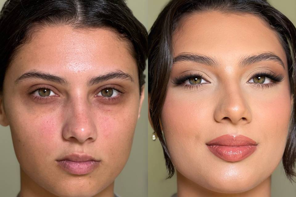 Antes e depois make beauty