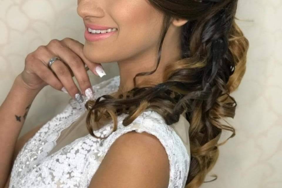 Detalhes do penteado