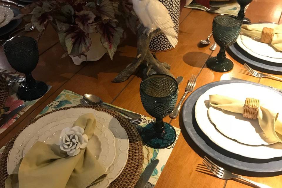 Decoração mesa convidados