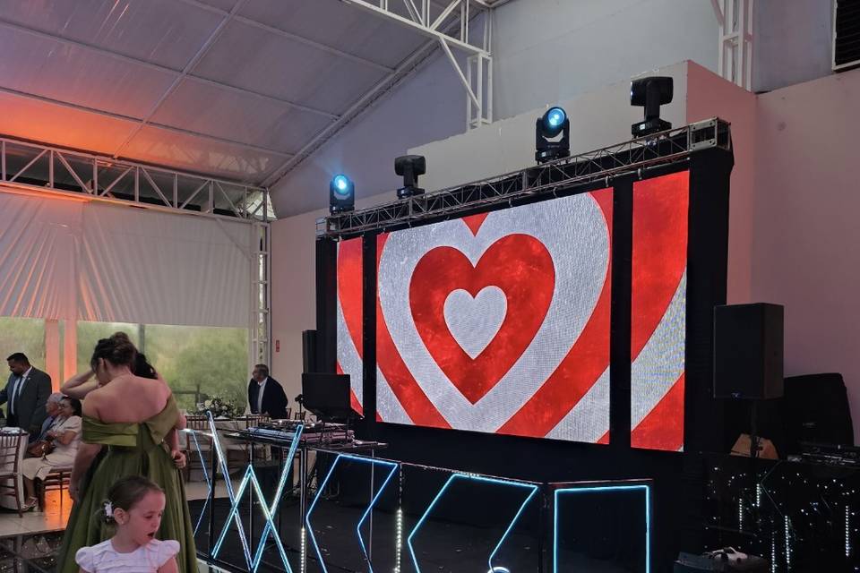 Evento com painel de led