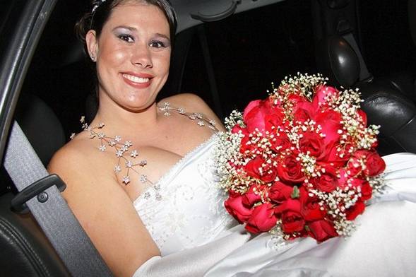 A noiva no carro