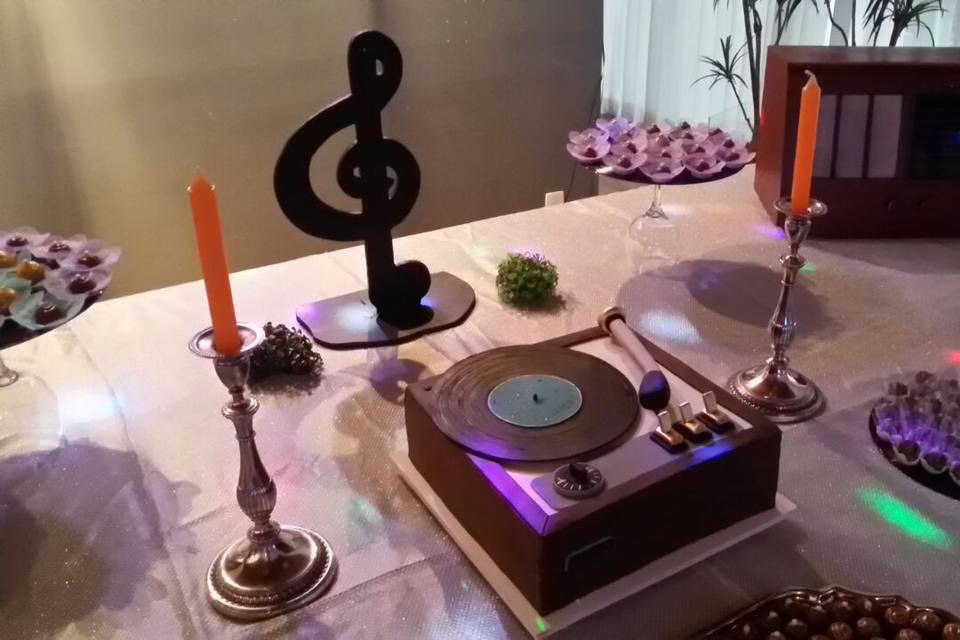 Bolo Vitrola no tempo do Vinil