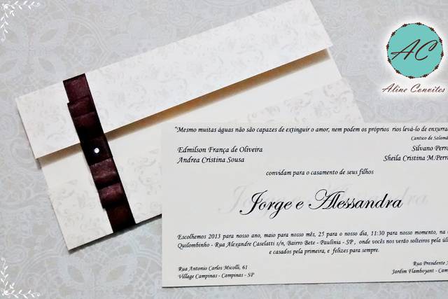 Convite modelo alessandra