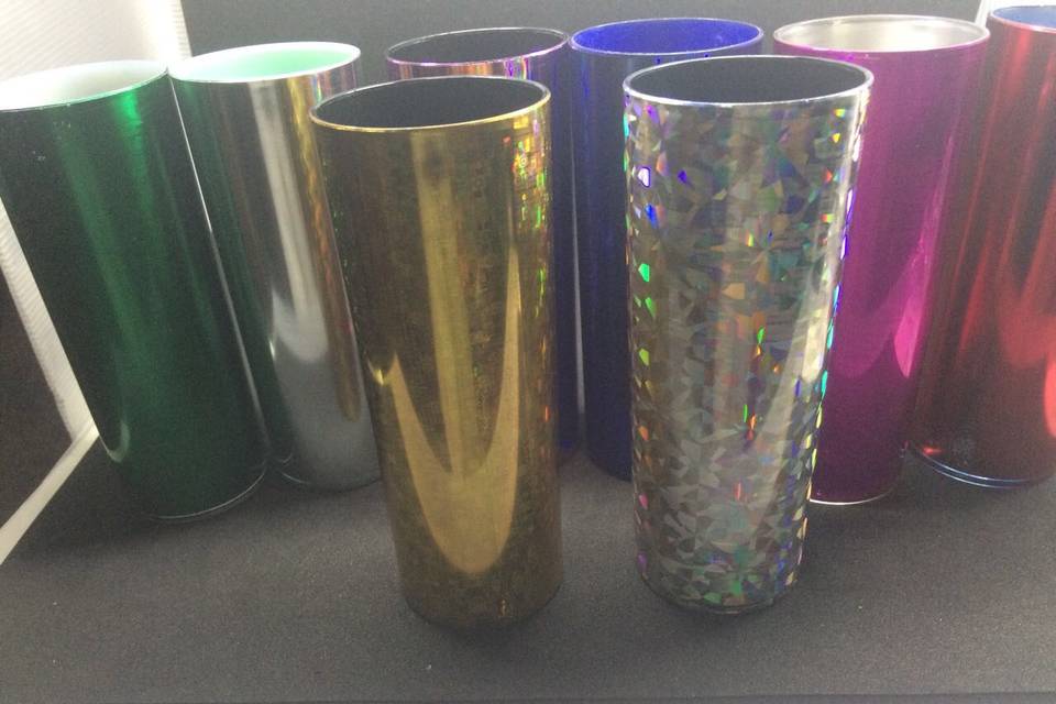 Varias cores metalizadas