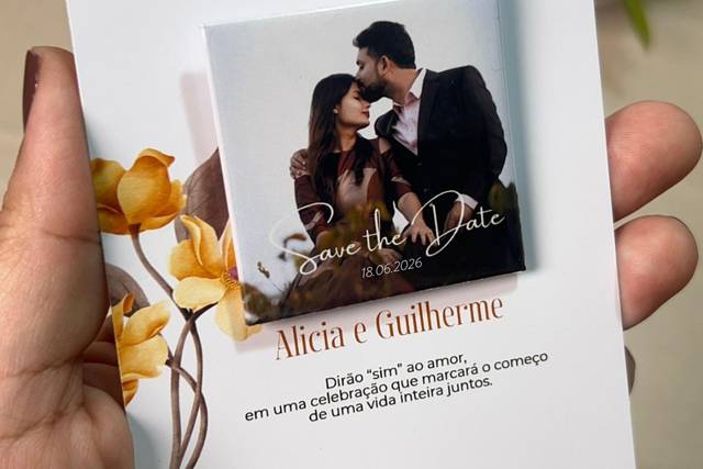 Foto-ímãs para Save The Date