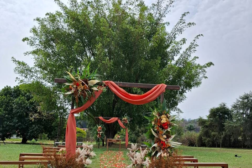 Sugestão de altar ao ar livre