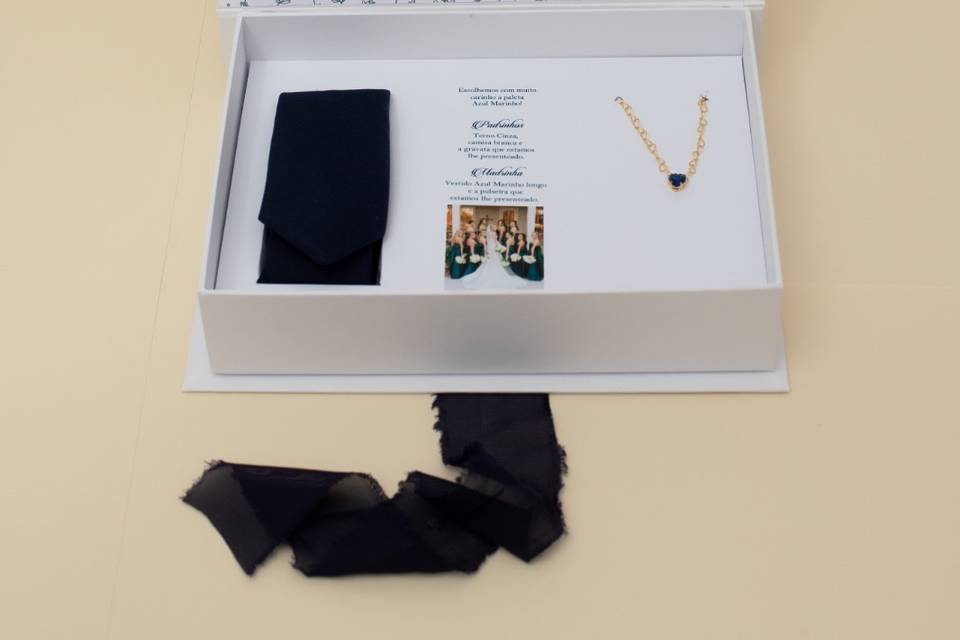 Kit gravata e pulseira