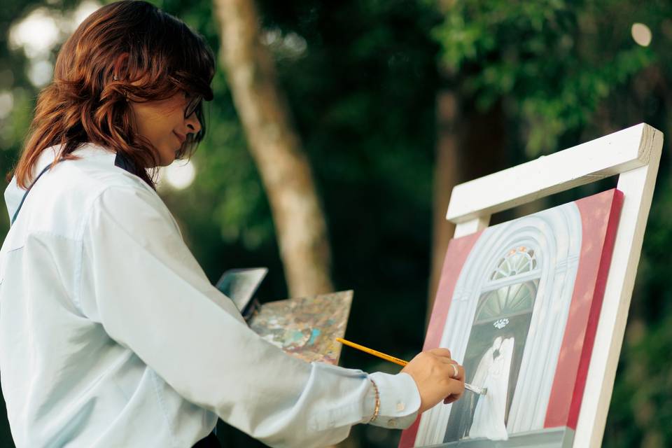 Pintura em tela ao vivo