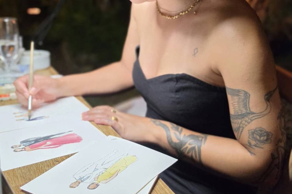 Aquarelas ao vivo
