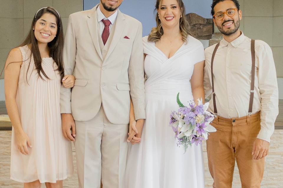 Família Rosa com um casal.