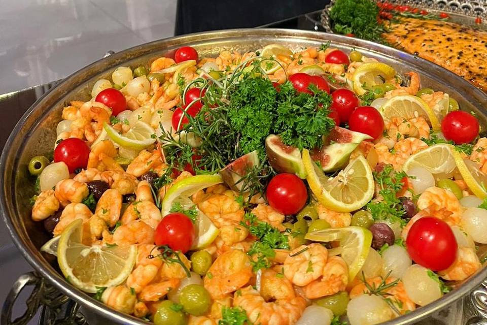 Salada de camarão - antepastos