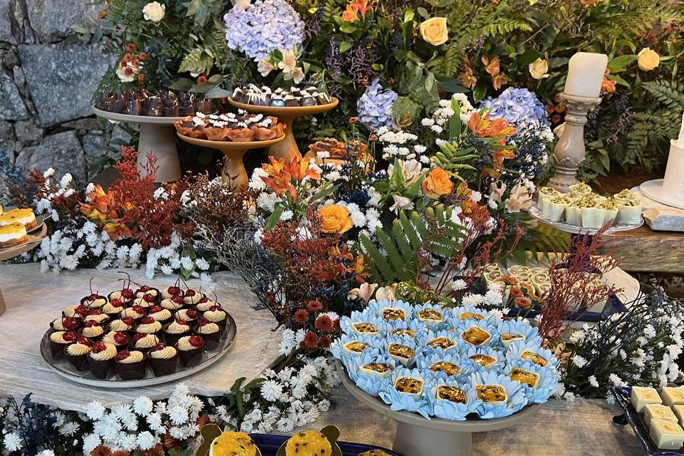 Mesa de bolo rústica