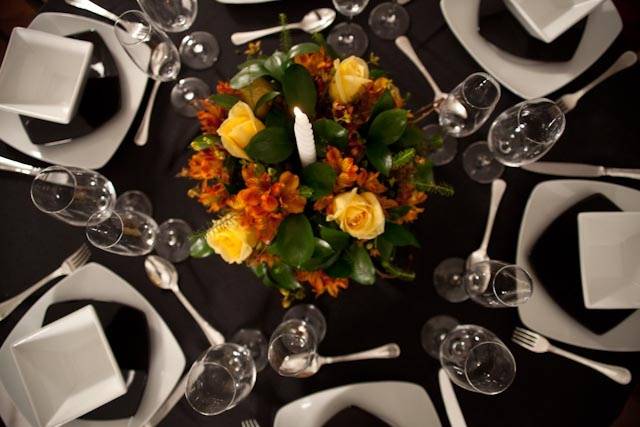 Decoração de mesa de convidado