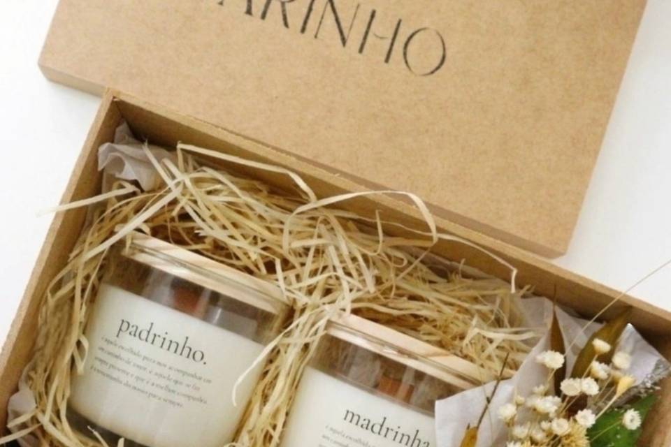Caixa para padrinhos