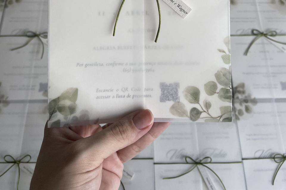 Convite vertical reto