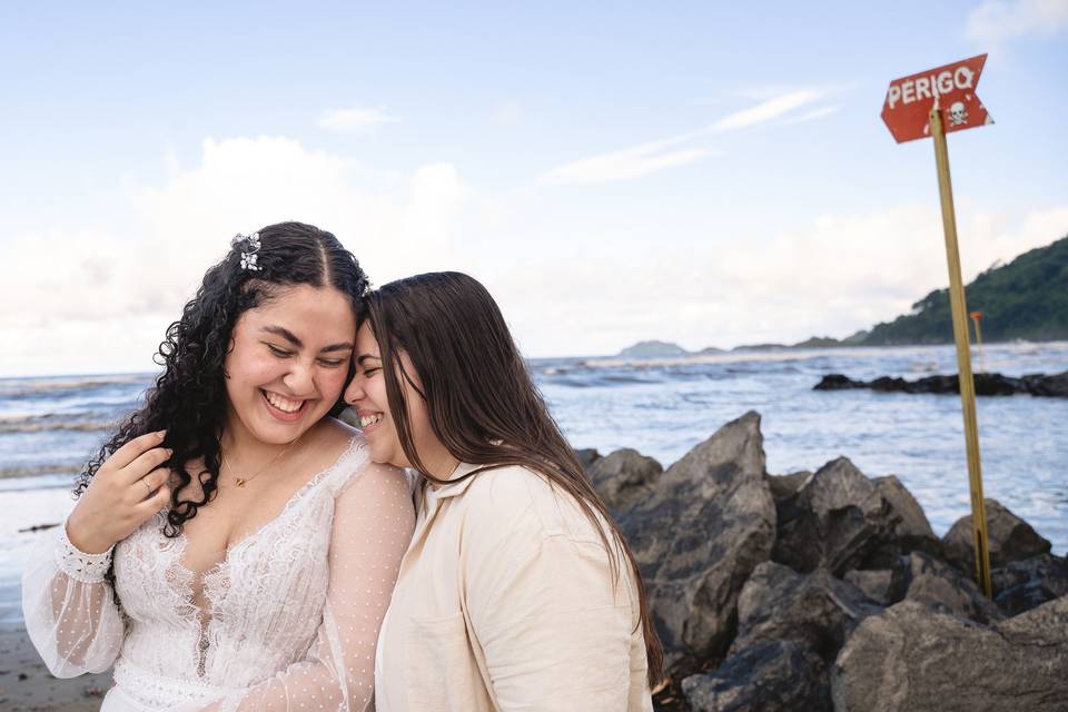 Ensaio pré casamento na praia