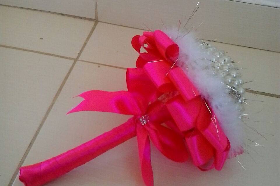 Buquê de pérolas rosa