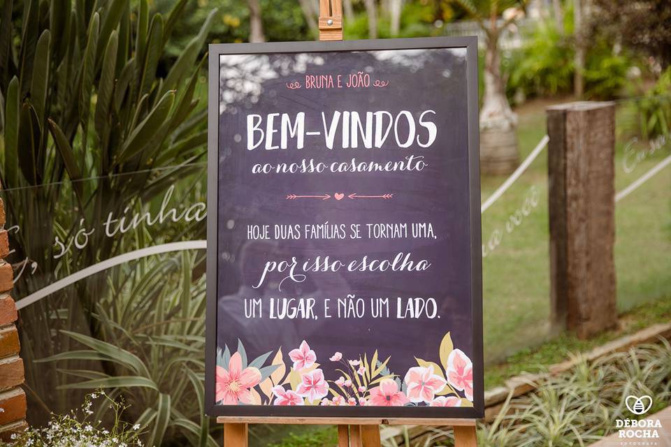 Placa de Bem-Vindos