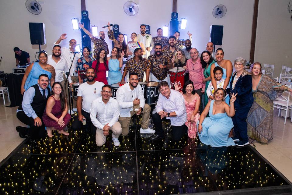 Bloco de Carnaval em casamento
