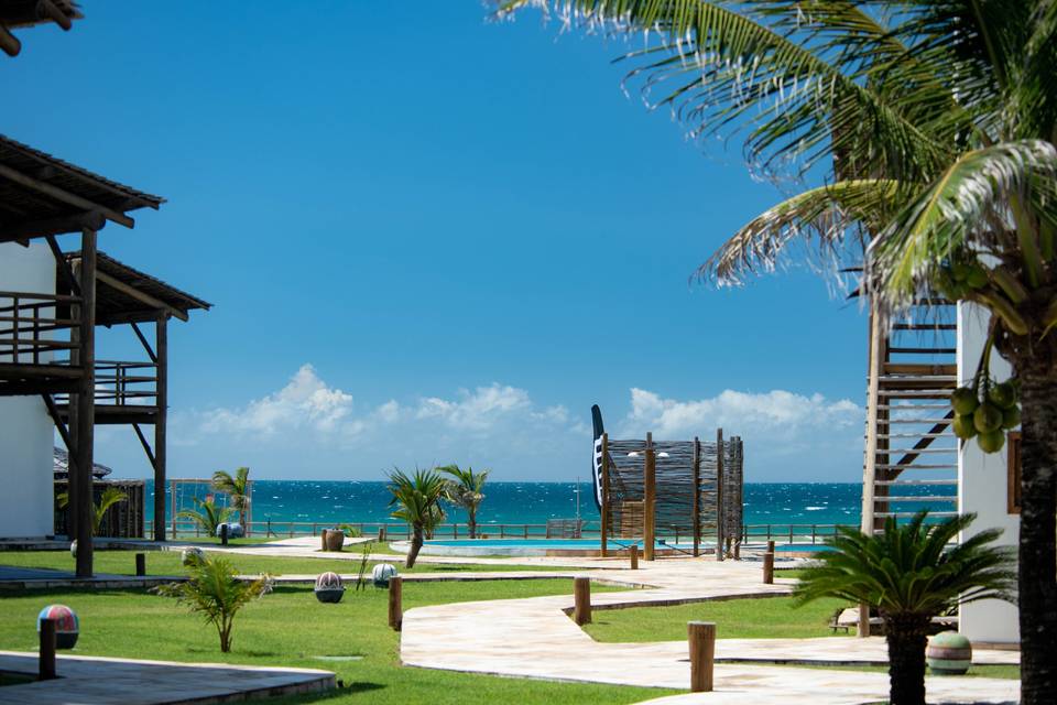 Pé na areia