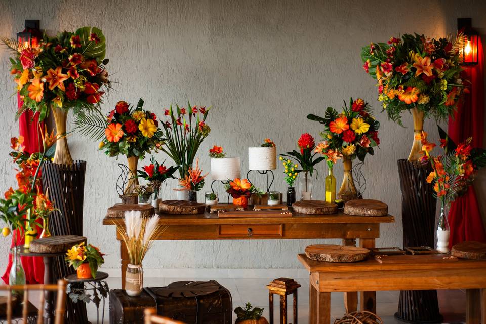 Mesa do bolo - Tropical