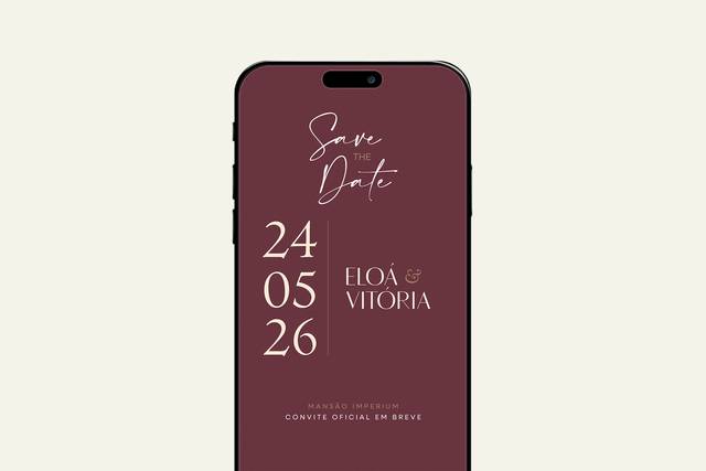 Save the Date Bordô