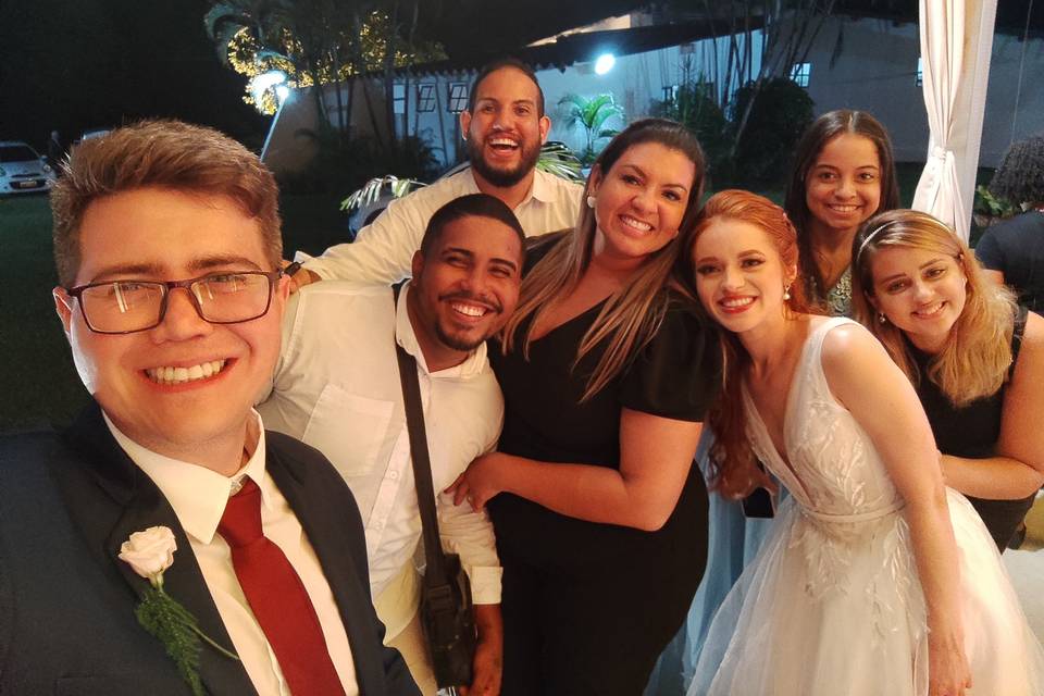 Foto com os noivos!