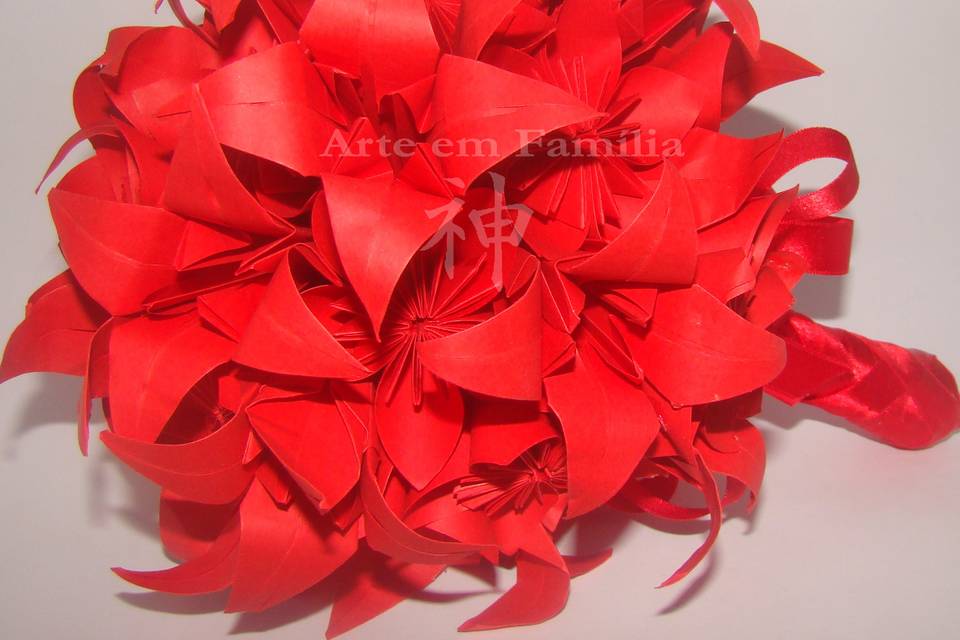 Buquê de origamis - vermelho