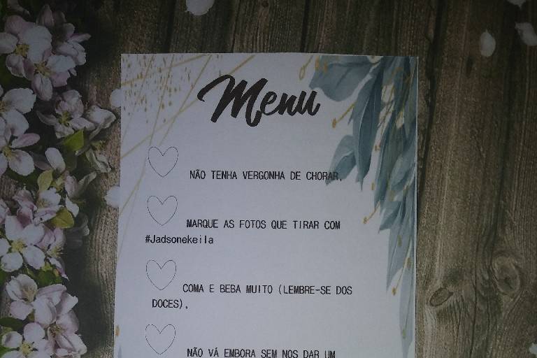 Menu de mesa