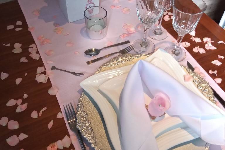 Detalhes bodas rosas