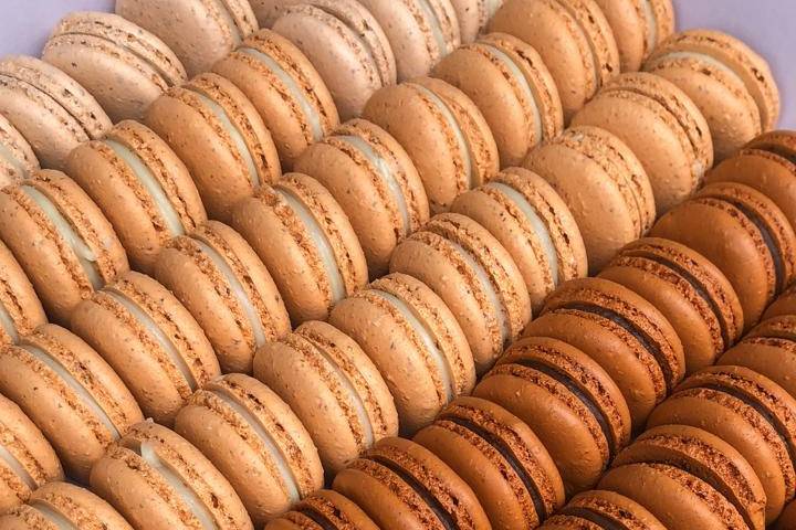 Macarons em degradê terracota