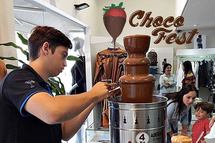 Cascata de Chocolate em Lojas