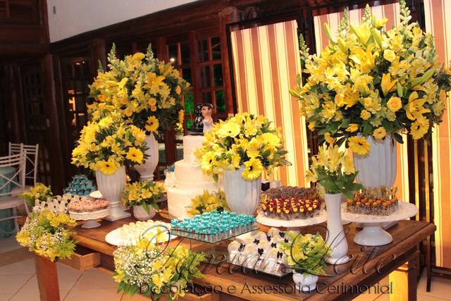 Decoração para mesa principal