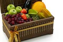 Cesta frutas e espumante