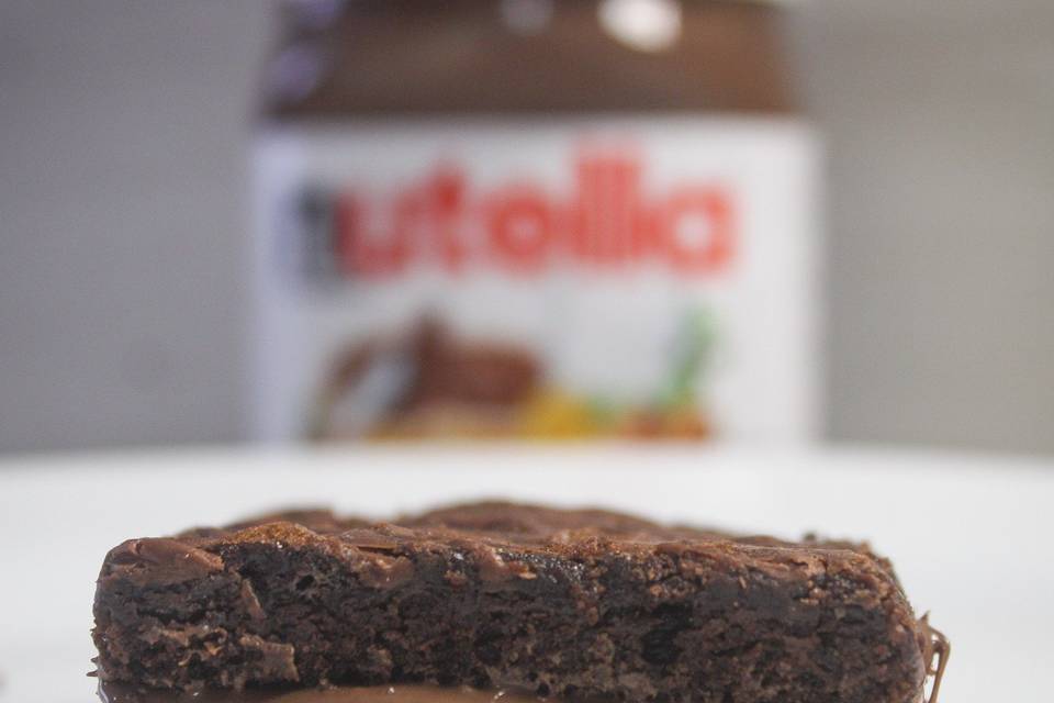 Brownie Recheado de Nutella