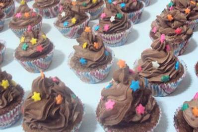 Mini cupcakes de brigadeiro