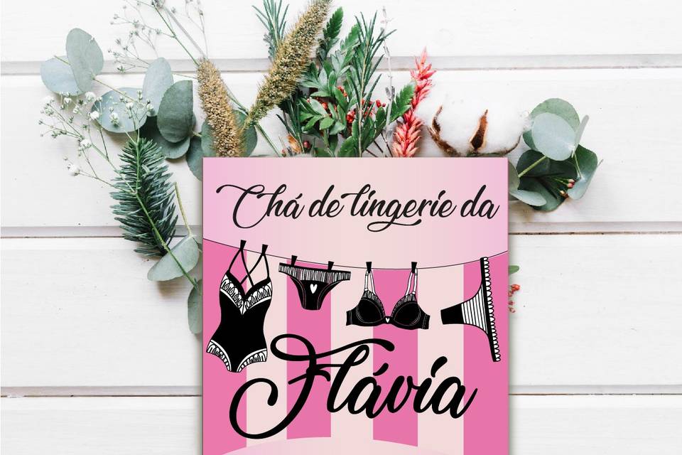 Convite chá de lingerie