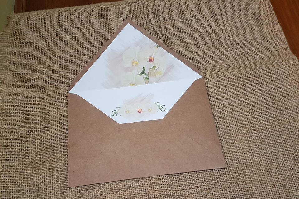 Convite rústico floral ref 150