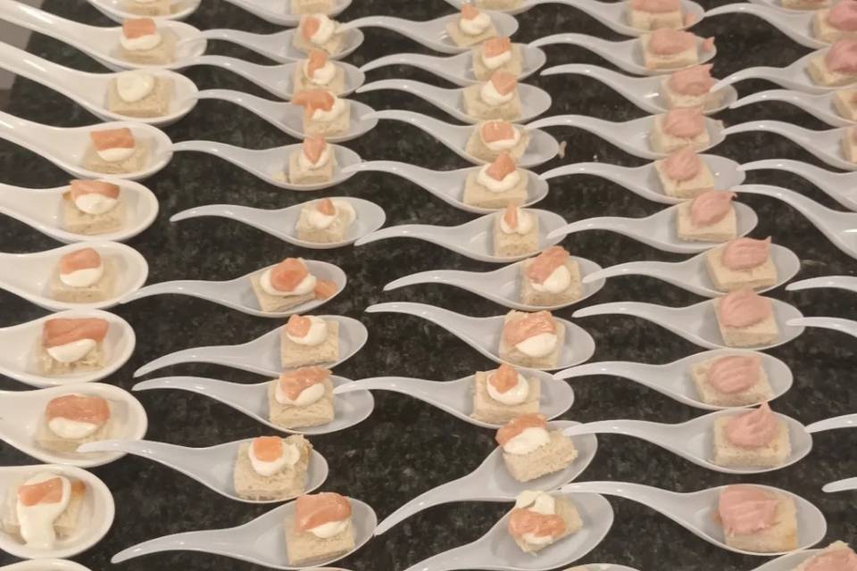 Canapés de salmão