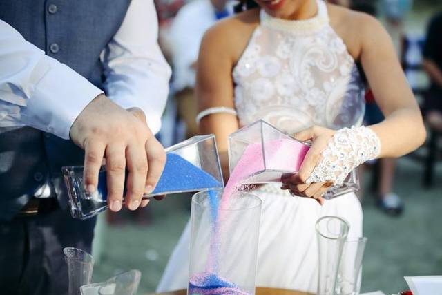 Cerimônia das areias praia