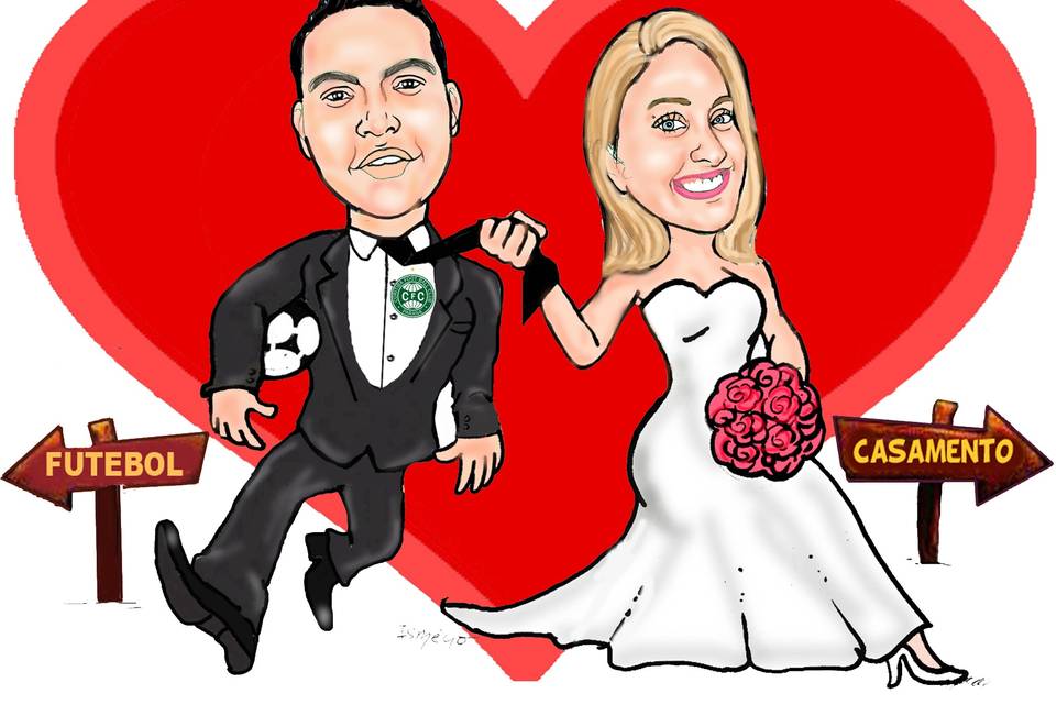 Caricatura para casamento