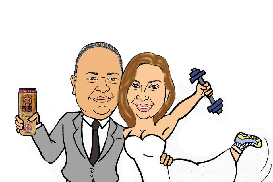 Caricatura para casamento