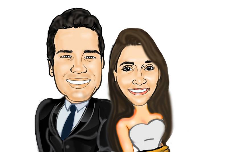 Caricatura para casamento