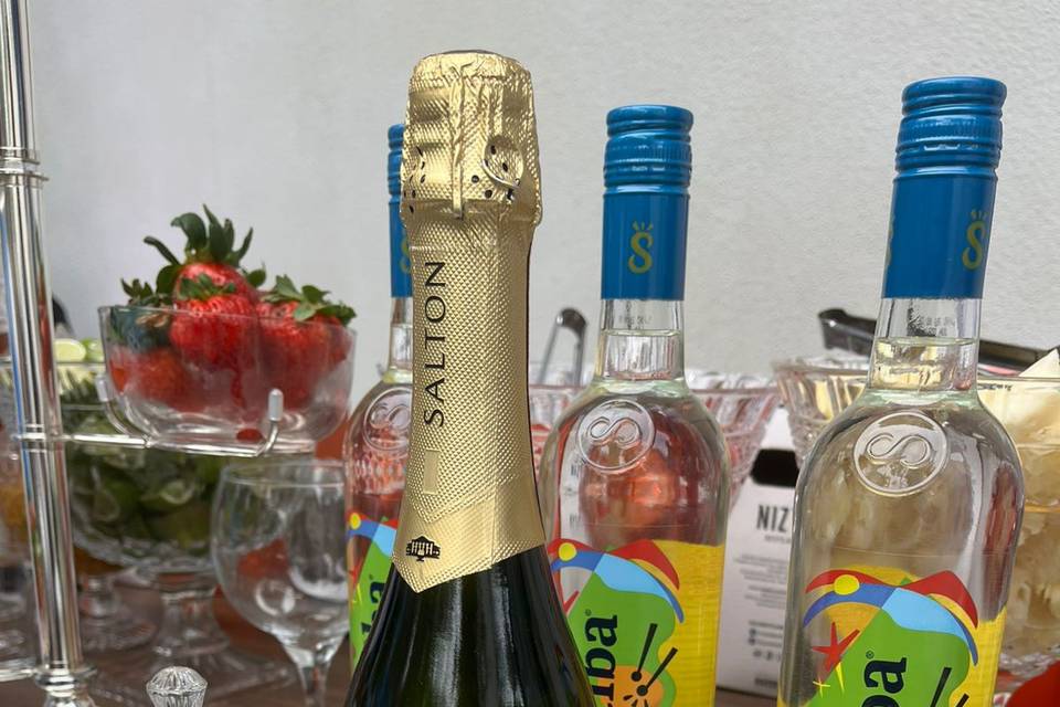 Seleção de bebidas do evento