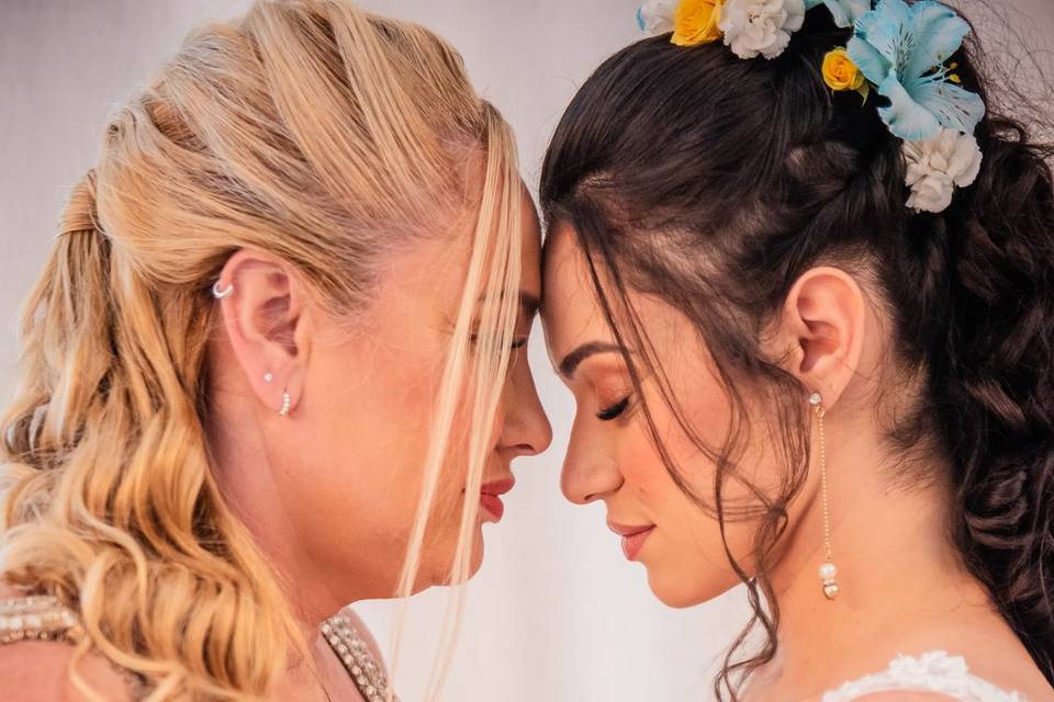 Noiva e sua mãe